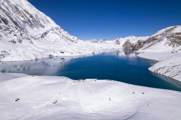 Tilicho Lake  highest altitude glacier lake in the world. High-mountain karovoe lake in Nepal. It is located in the central Himalayas at an altitude of 4919 m above sea level at the northern slope of Tilicho Peak