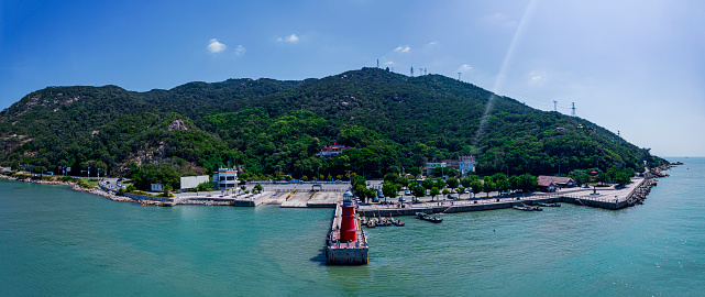 The red lighthouse at Nan'ao island, Guangdong province, China.