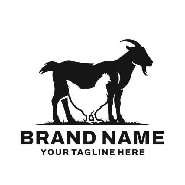 вектор логотипа сельскохозяйственных животных. логотип животноводческой фермы - farmer pig domestic pig farm stock illustrations