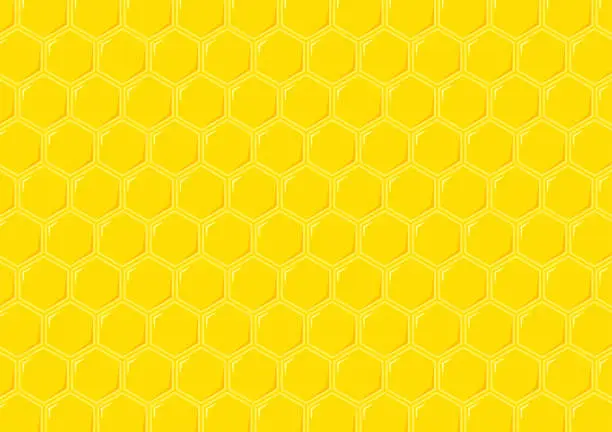 Vector illustration of Bee comb pattern vector. Bee comb pattern wallpaper. free space for text. copy space.