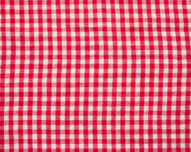 istock Cotton red-white kitchen towel, close up 1446207967