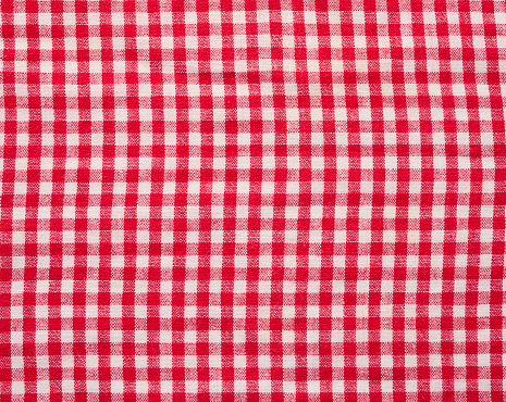 Cotton red-white kitchen towel, close up