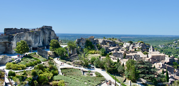 Very famous Les Baux de Provence village and Castle