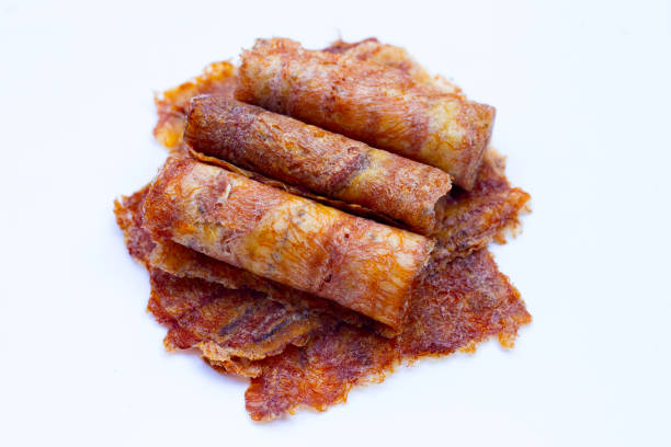istock Sun dried banana roll snacks 1446214870