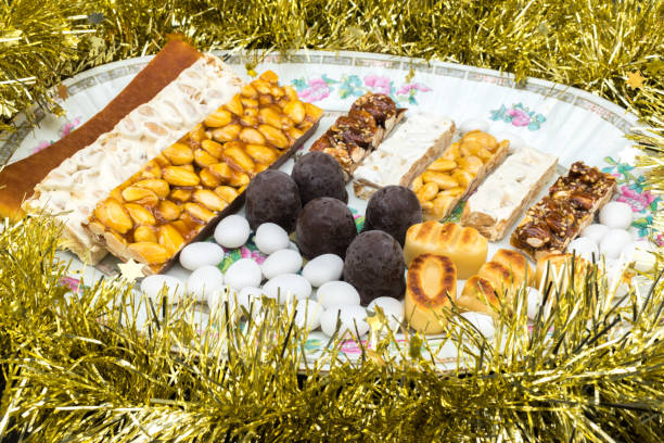 istock Assortment with different types of traditional Christmas sweets in Spain. 1446215714