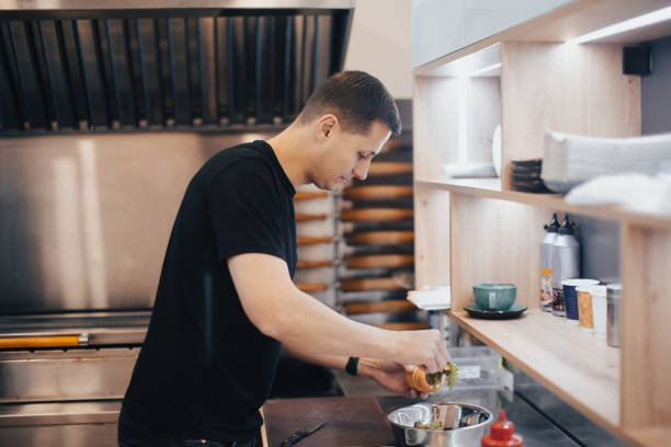 istock The man works in his own cafe 1446218598