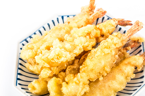 Japanese Cuisine: delicious fried tempura shrimp
