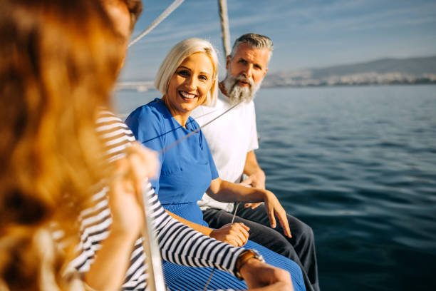 Mature friends on a vacation