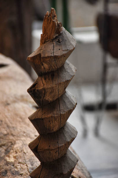 istock Old Wooden Manual Press Tool 1446226651