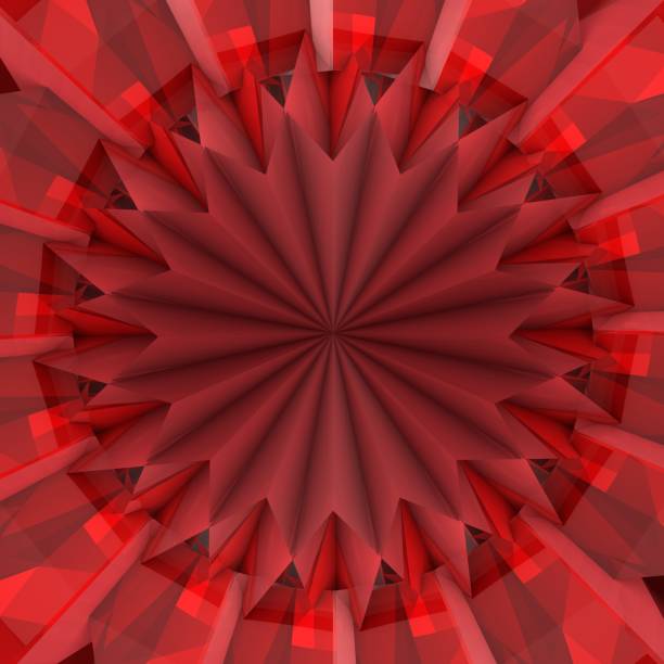 A beautiful kaleidoscope. Abstract 3D rendering. Psychedelic, meditation and yoga concept. Abstract geometric flower.