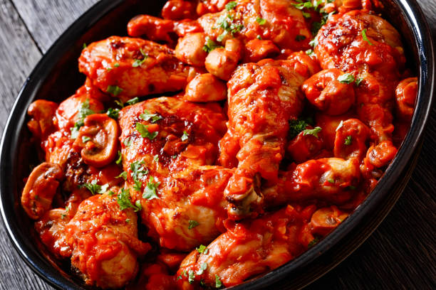 istock chicken stew with mushrooms in a tomato sauce 1446228303