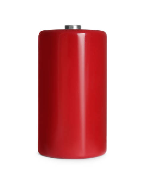 istock New D battery isolated on white. Dry cell 1446231954
