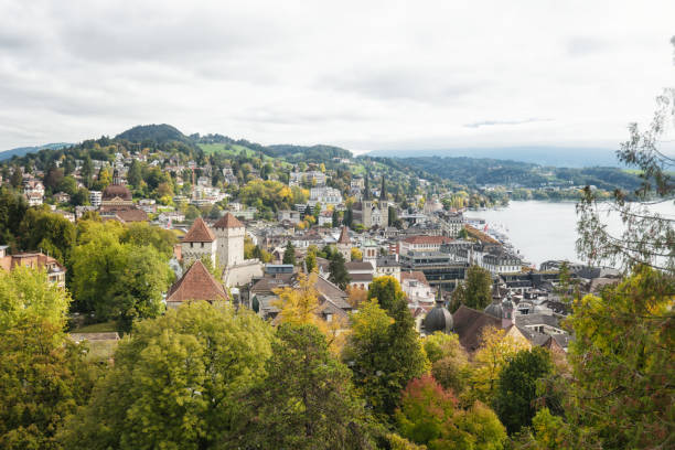 istock Lucerne in Switzerland on an overcast day 1446236111