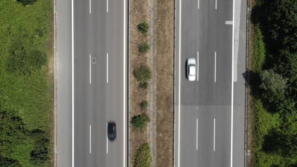 istock Aerial view of asphalt road 1446238313