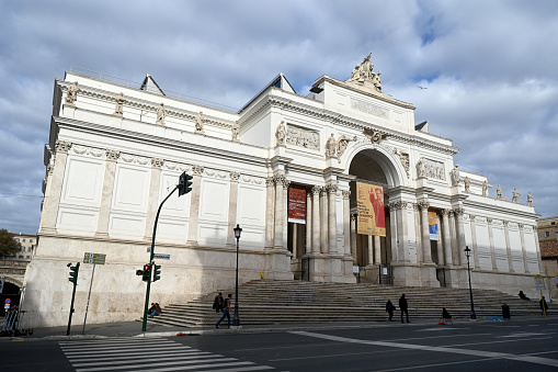 Rome, Italy, november 24, 2022 : The Rome Exhibition Center on National Street