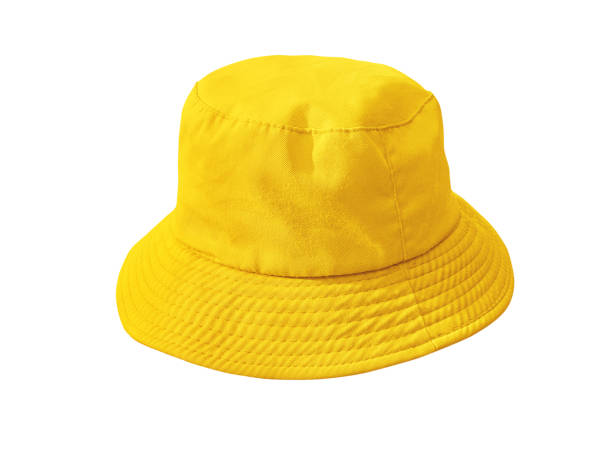 istock Yellow bucket hat isolated on white 1446247337