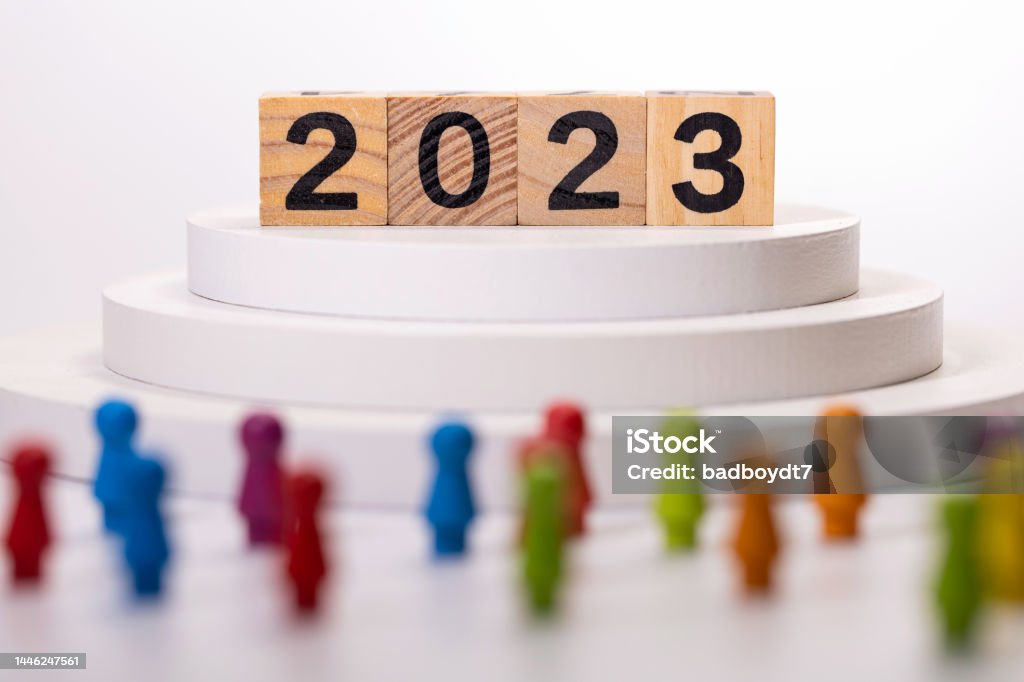 A New Year, 2023 Welcome to the coming year 2023 2023 Stock Photo