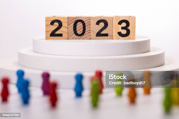 A New Year 2023 Stock Photo - Download Image Now - 2023, Abstract, Action Figure