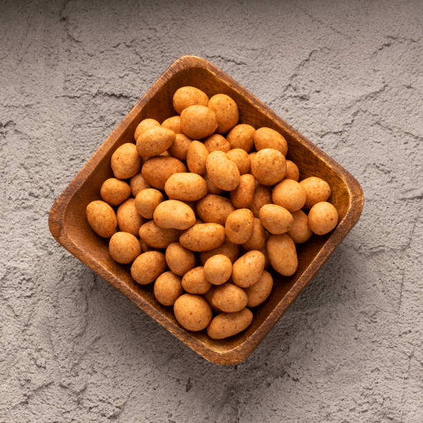 istock Organic Japanese peanuts in the bowl - Arachis hypogaea 1446249927