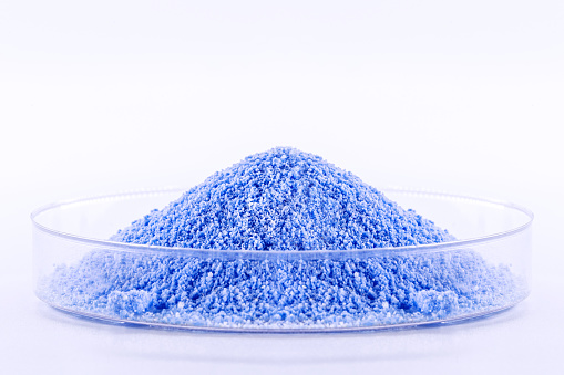 powder fertilizer, blue color, NPK, water soluble, soil amendment, agribusiness industry