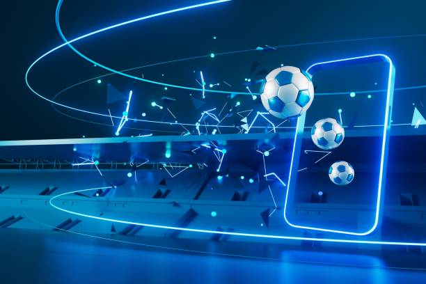 istock 3d football object design. realistic rendering. abstract futuristic background. 3d illustration. motion geometry concept. sport competition graphic. tournament game bet content. soccer ball element. 1446252414