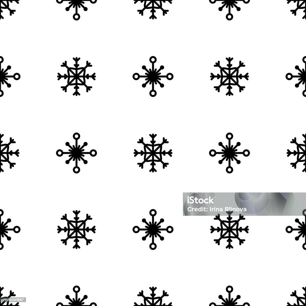Snowflake Pattern Snowflake Vector Pattern Each Snowflake Is Grouped ...