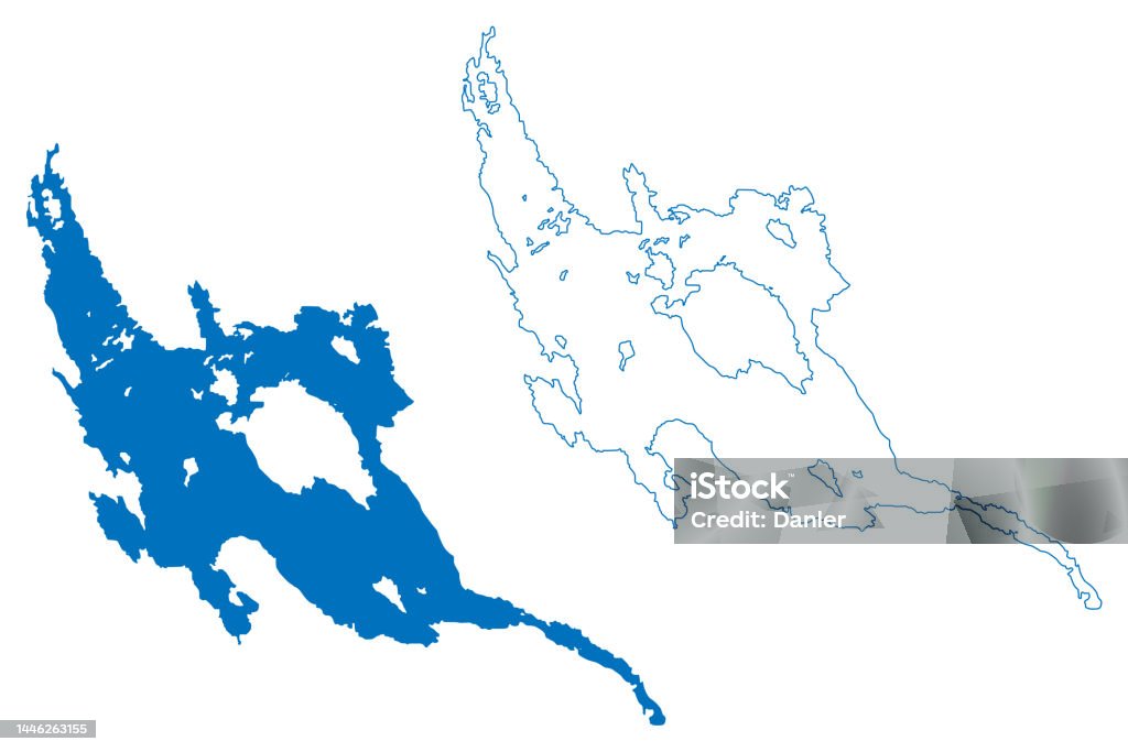 Storavan Lake Storavan Map Vector Illustration Scribble Sketch Storavan Map ...