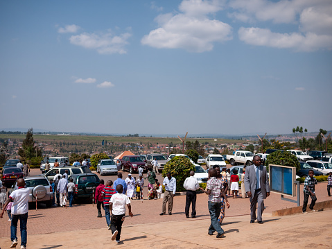 Kigali, Rwanda - June, 2013: people on sunday