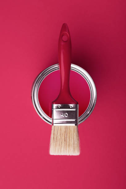 Can of viva magenta paint