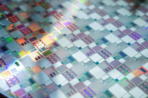 istock Silicon wafer for manufacturing semiconductor of integrated circuit. 1446269061