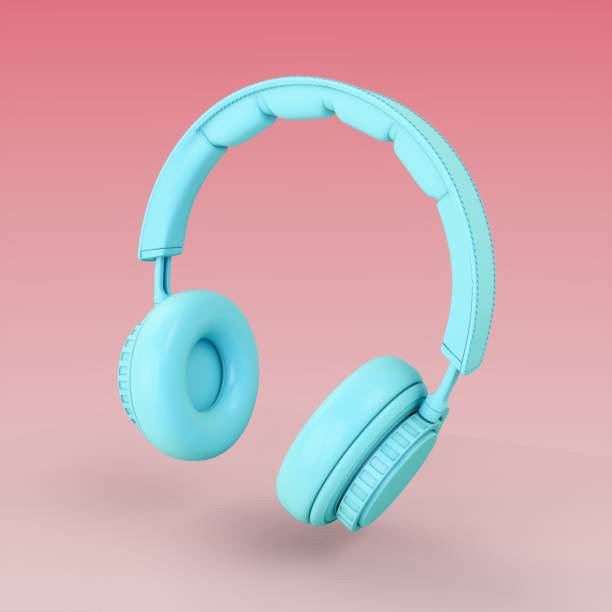 istock 3D Rendering Blue headphones isolated on pink background 1446272742