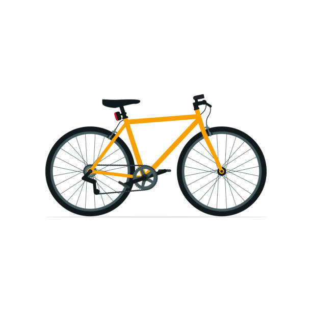 illustrazioni stock, clip art, cartoni animati e icone di tendenza di bicicletta isolato su sfondo bianco - bike
