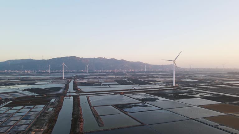 A bird's-eye view of the seaside salt fields