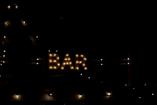 Bar sign on the South Bank of the Thames.