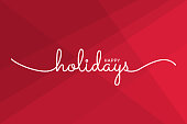 istock Happy Holidays design for greeting card, badge, invitation, calendar, etc. vector stock illustration 1446292424