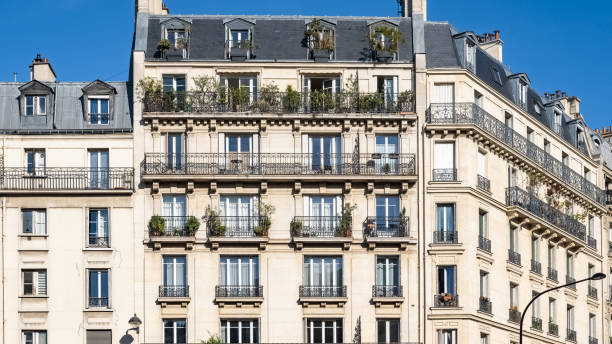 istock Paris, typical facades and street 1446297825