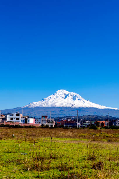 volcán Chimborazo cubierto de nieve in Riobamba, Chimborazo, Ecuador