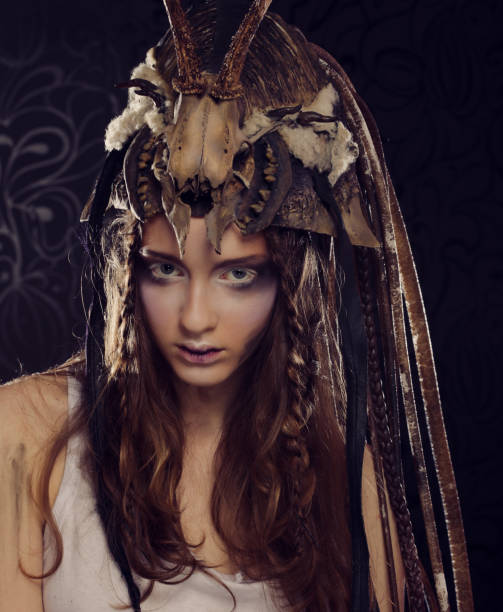 istock Young woman with creative make up. 1446301447