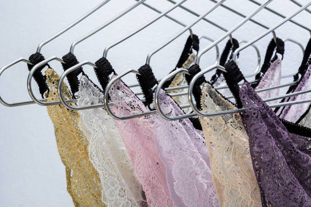 istock Lace panties on metal hanger. 1446302360