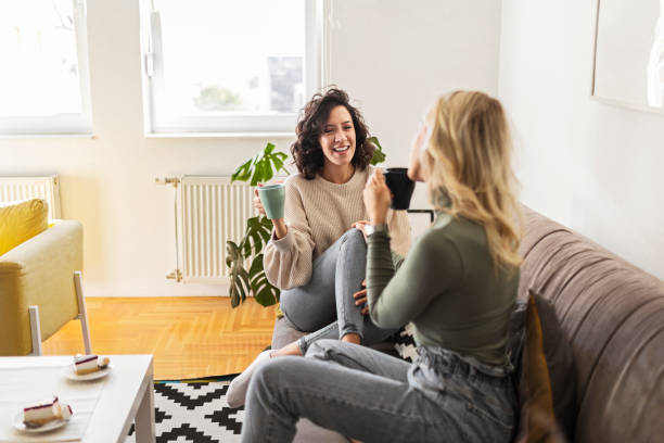 istock Two young women having coffee 1446305900