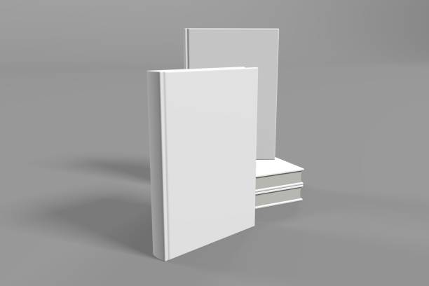 istock Realistic 3d book mockup illustration with 4 hard covers. Book mockup standing on isolated gray background with shadow. 4 hardcover books. 1446307516