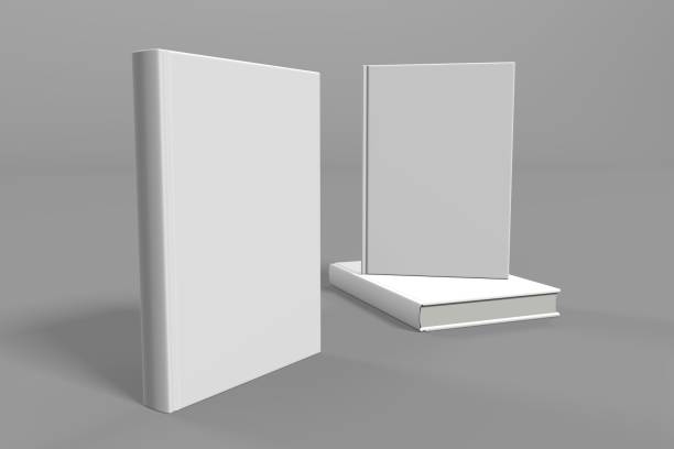 istock Realistic 3d book mockup illustration with 3 hard covers. Book mockup standing on isolated gray background with shadow. 3 hardcover books. 1446307536