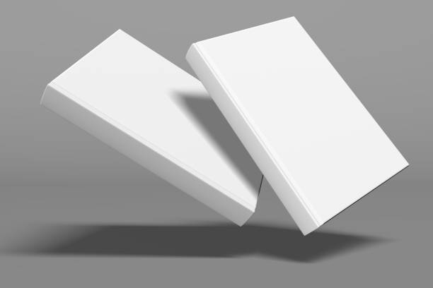 istock Realistic 3d book mockup illustration with 2 hard covers. Book mockup standing on isolated gray background with shadow. 2 hardcover books. 1446308257