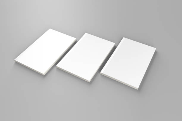 istock Realistic 3d book mockup illustration with 3 soft covers. Book mockup standing on isolated gray background with shadow. 1446309872
