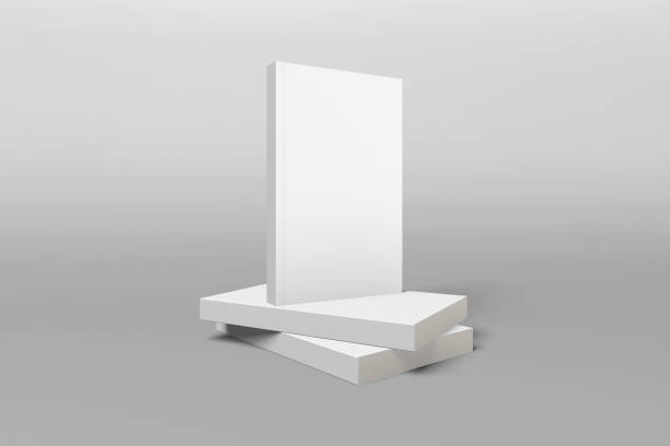 istock Realistic 3d book mockup illustration with 3 soft covers. Book mockup standing on isolated gray background with shadow. 1446309873