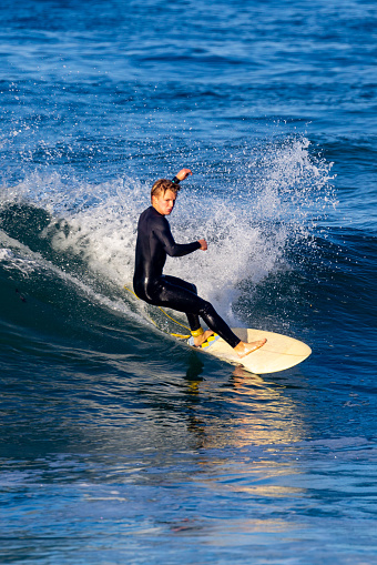Autumn surfing in Southern California, USA