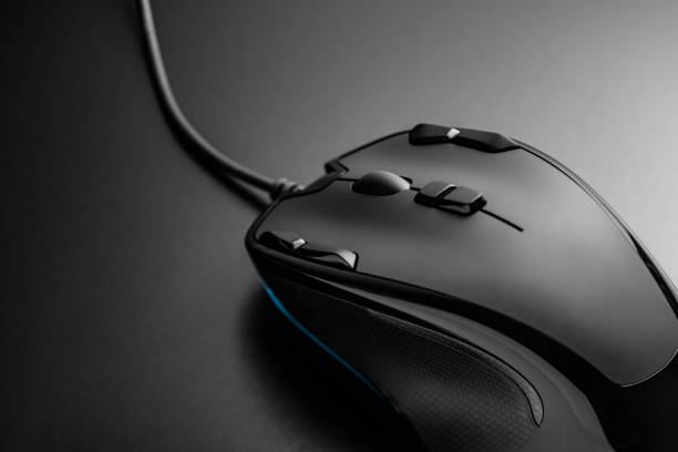 istock Black professional gaming wired gaming mouse 1446312918