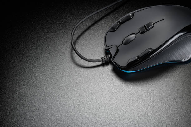 istock Black professional gaming wired gaming mouse 1446312934