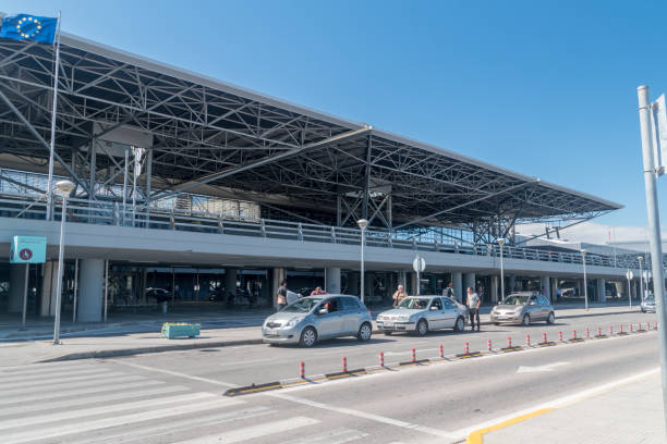 Thessaloniki Airport Makedonia (IATA: SKG, ICAO: LGTS), international airport near Thessaloniki, the second-largest city in Greece. Thessaloniki, Greece - September 28, 2022: Thessaloniki Airport Makedonia (IATA: SKG, ICAO: LGTS), international airport near Thessaloniki, the second-largest city in Greece. skg stock pictures, royalty-free photos & images