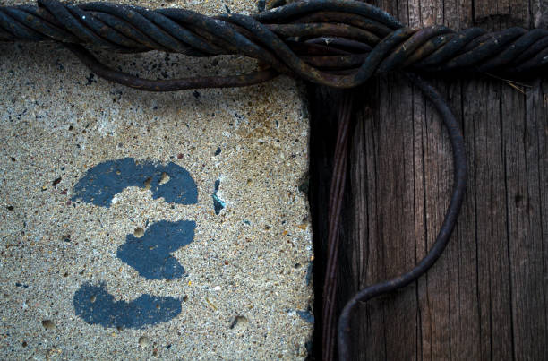 istock Number 3, retro number 3, old number 3 on the post. 1446315500